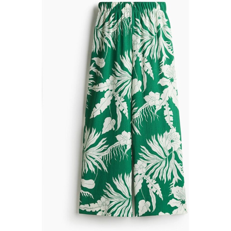 H&M - Široké kalhoty - zelená 108141184