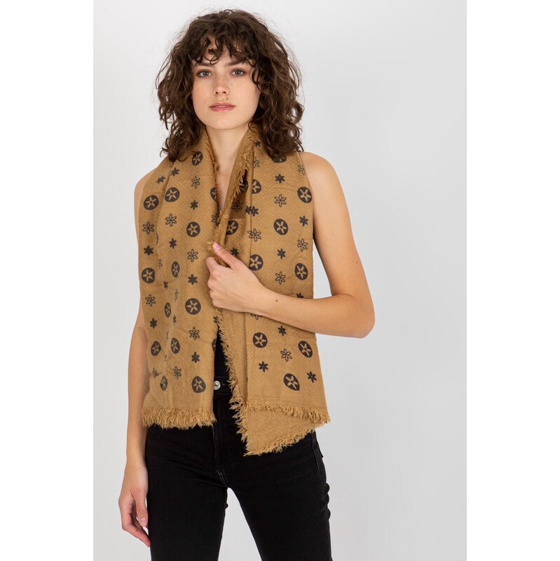 MladaModa Dámská šála se vzory model 503189 barva camel 109018790