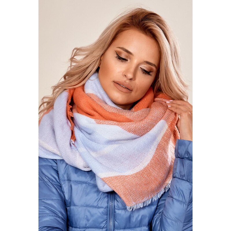 MladaModa Hřejivá dámská šála model 20111 oranžová 109018816