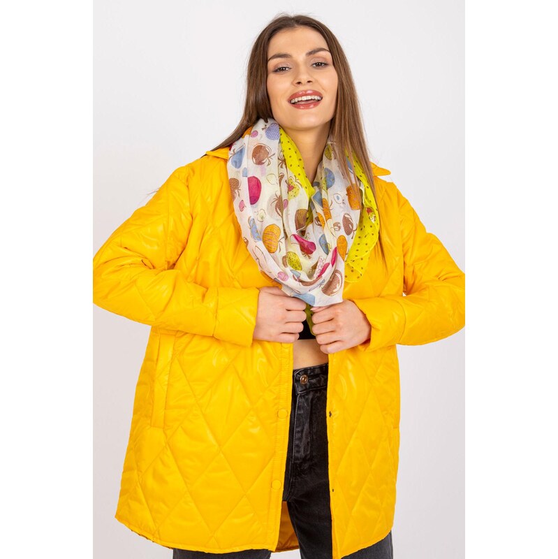 MladaModa Dámský vzorovaný šátek model CH1801 žlutý 109019095