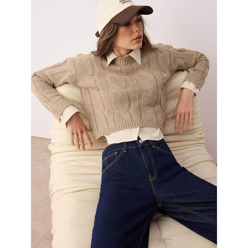 Trendyol Svetr cappuccino 109066597