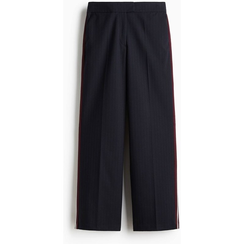 H&M - Elegantní kalhotys bočními pruhy - modrá 108160843