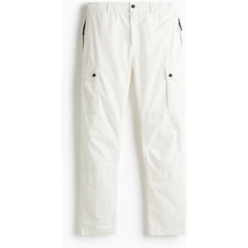 H&M - Kalhoty cargo Regular Fit - Bílá