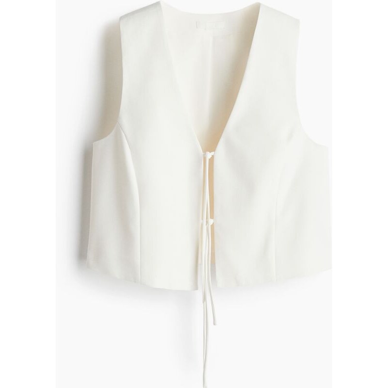 H&M - Tie-detail waistcoat - Bílá