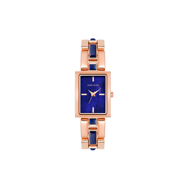Anne Klein dámské hodinky hranaté růžovo zlaté AK/4156BLRG 108697833