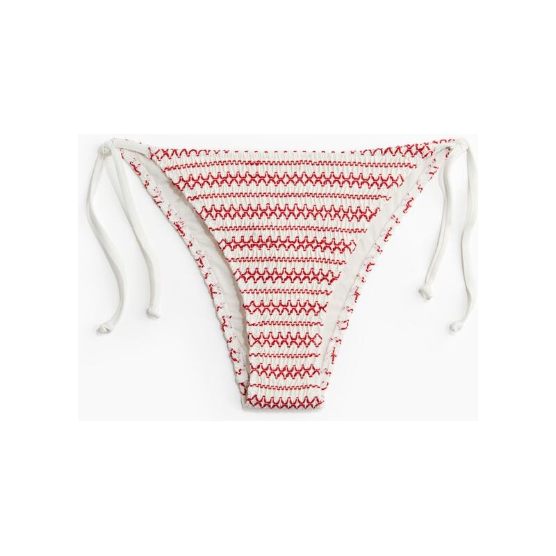 H&M - Zavazovací bikinové kalhotky tanga - červená 108136337