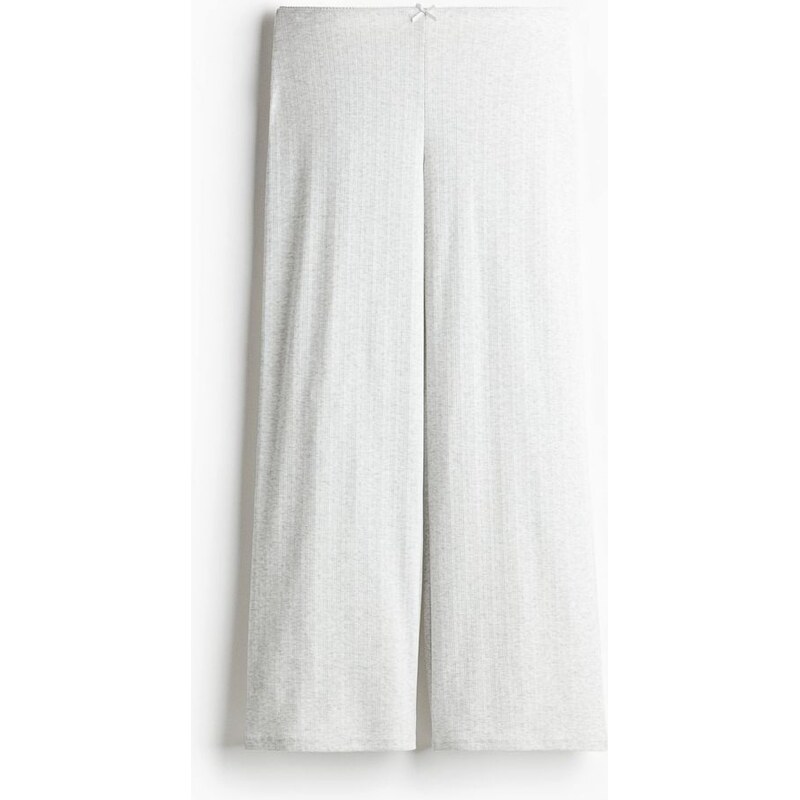 H&M - Kalhoty z ažurového žerzeje - Světle Šedý Melír