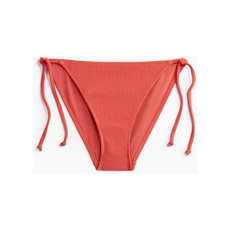 H&M - Zavazovací bikinové kalhotky tanga - Korálově Červená