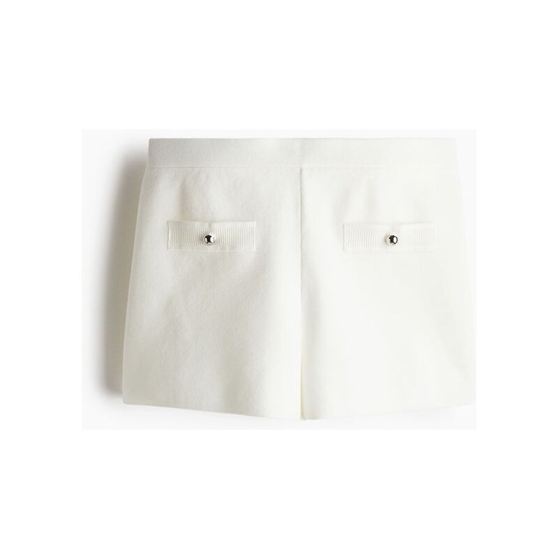 H&M - Fine-knit shorts - Bílá