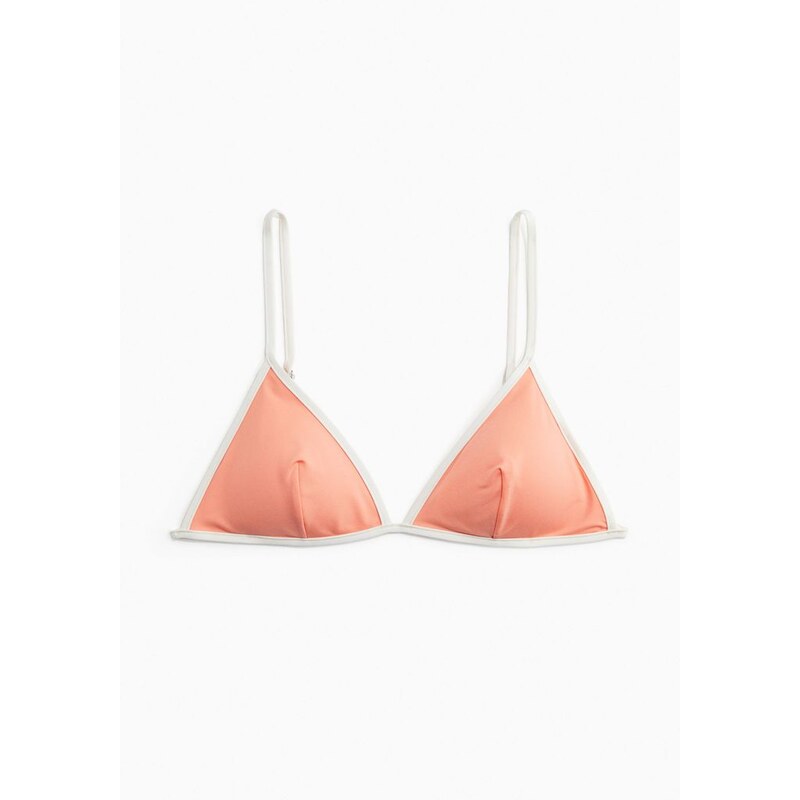 H&M - Vyztužená bikinová podprsenka - Meruňková/Bílá