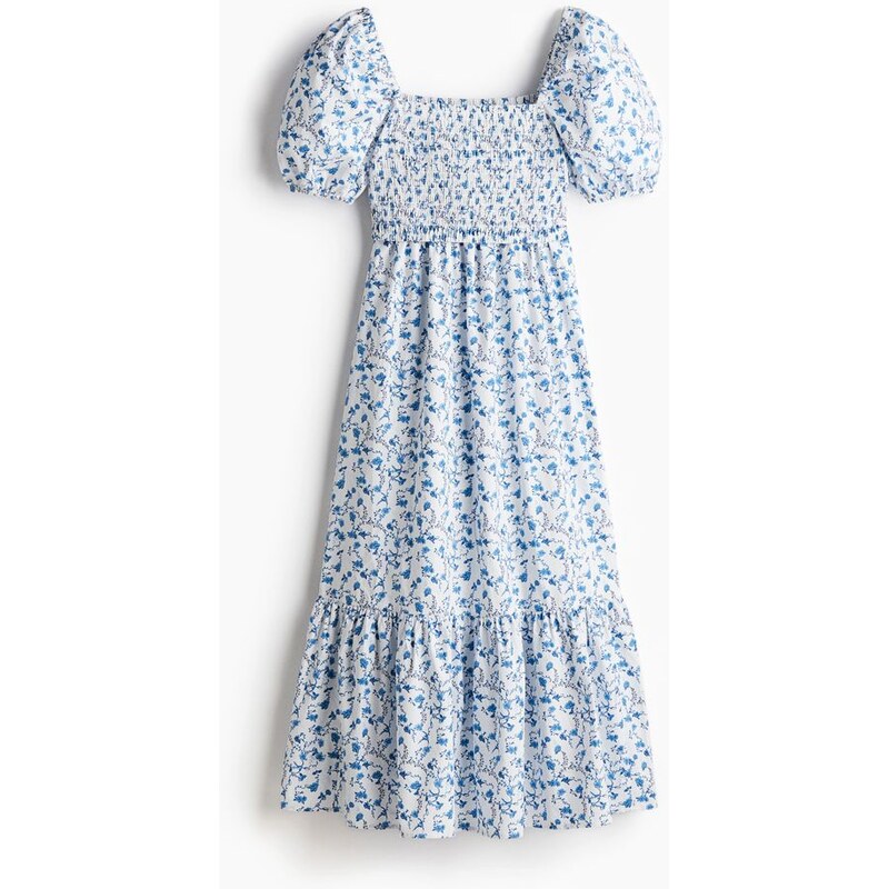 H&M - MAMA Šaty na kojení z bavlněného popelínu - Bílá/Modré