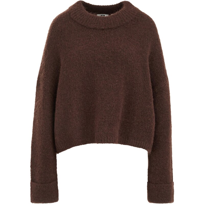 WE Fashion Svetr tmavě hnědá