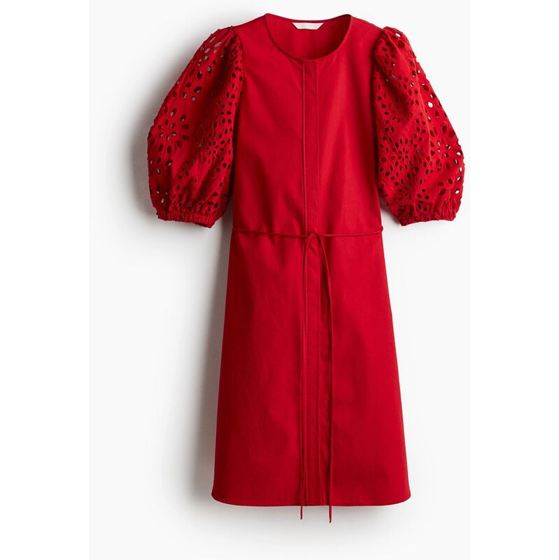 H&M - Šatys rukávy z madeiry - Červená