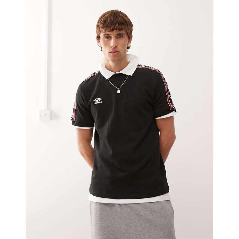 Umbro taped t-shirt in black