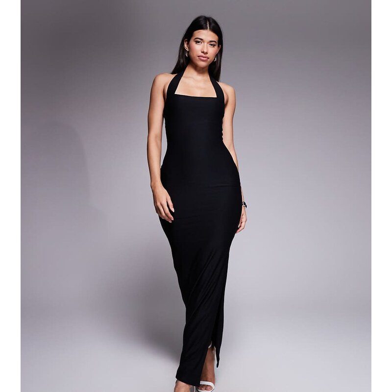 Kaiia exclusive premium cotton touch slinky square halterneck maxi 115549520