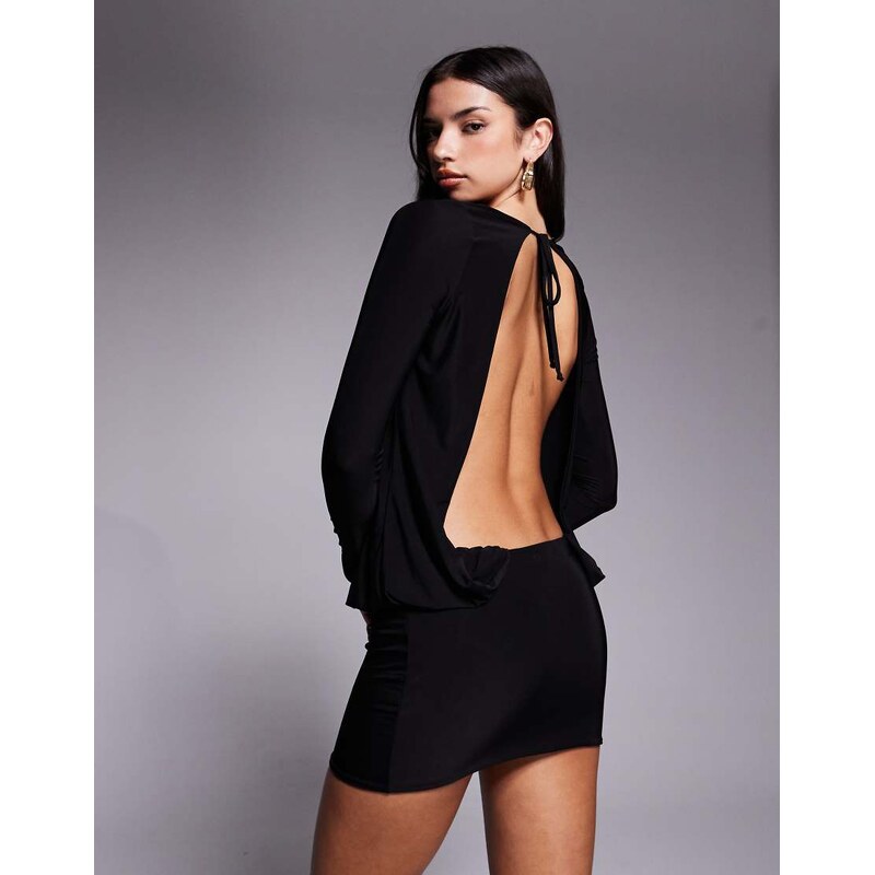 Fashionkilla exclusive double sculpted slinky long sleeve fold