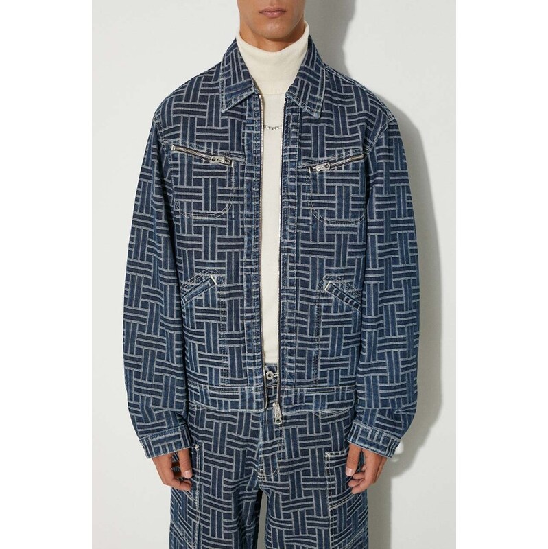 Kenzo Džínová bunda Kenzo Trucker Denim Jacket Weave