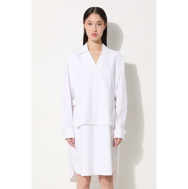 Bavlněné šaty Kenzo Oxford Knee Shirting Dress 109026523