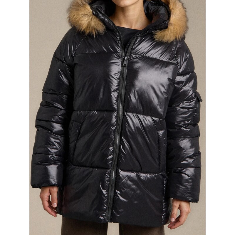 Sinsay - Prošívaná puffer bunda - černá 108990729