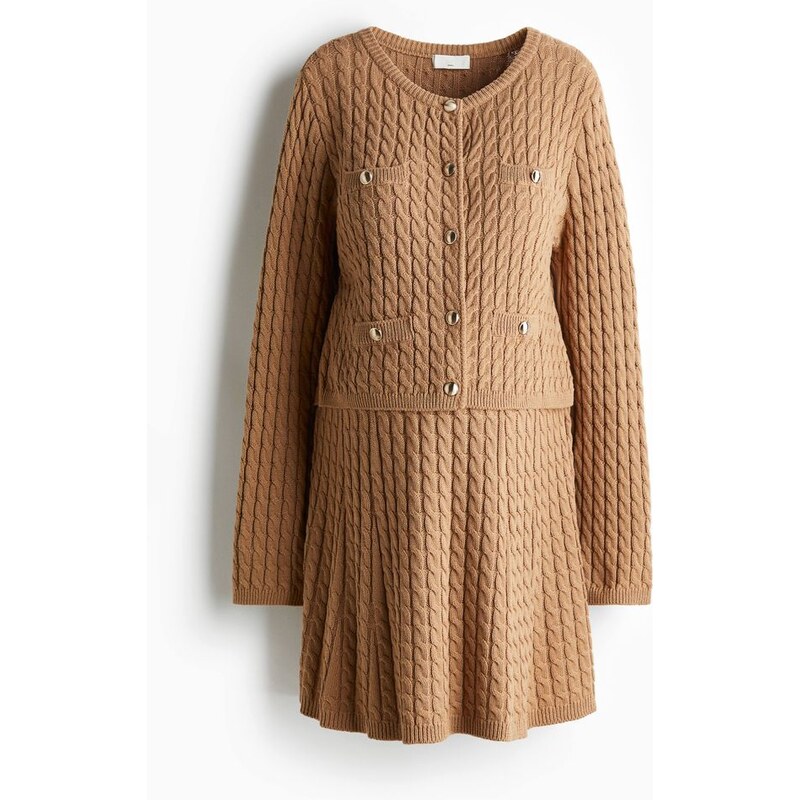 H&M - MAMA Dvoudílná soupravas copánkovým vzorem. - Tmavě Béžová