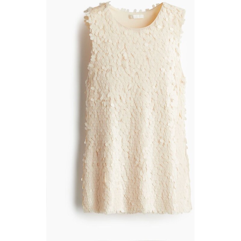 H&M - Tílkos flitry - Krémová