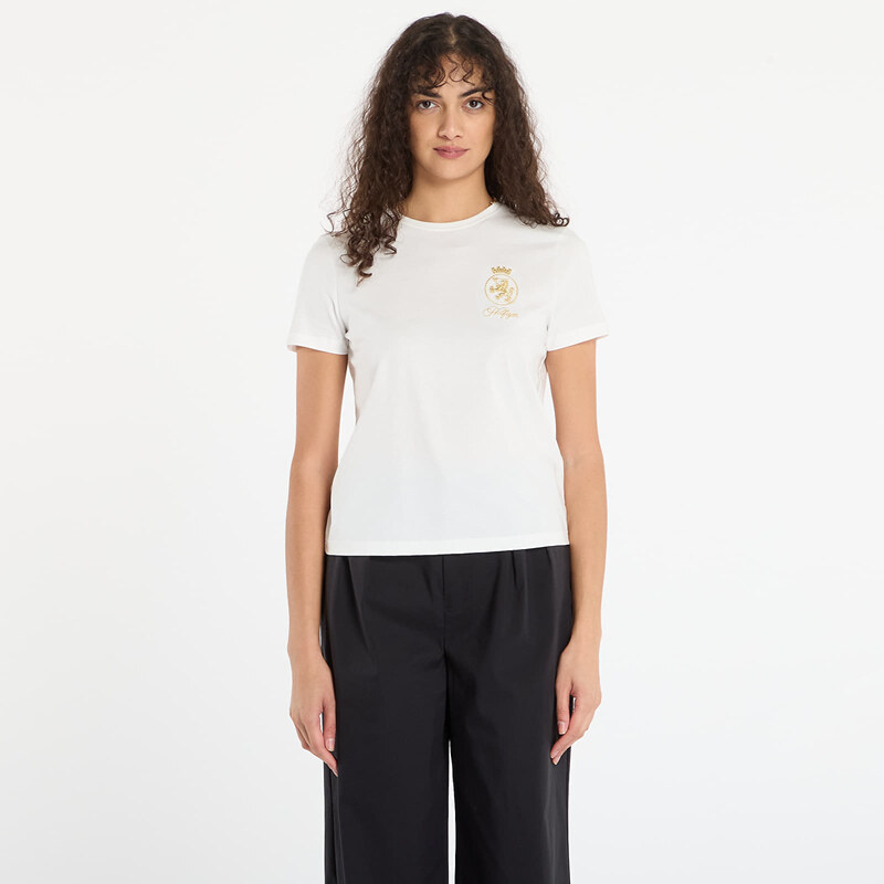 Tričko Tommy Hilfiger Gold Crest Reg Ss Tee White L