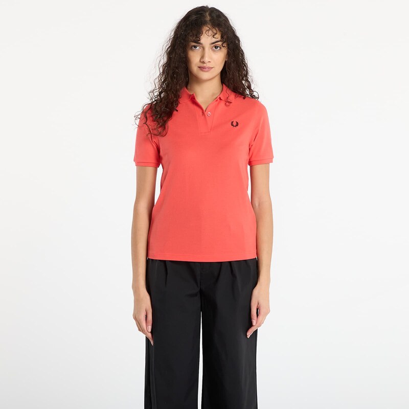 Tričko FRED PERRY The Fred Perry Shirt Flamingotan/ Blak 8