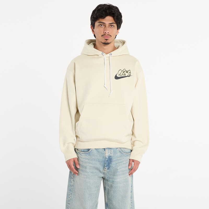 Mikina Nike Solo Swoosh Mens Fleece Hoodie Lt Khaki XS