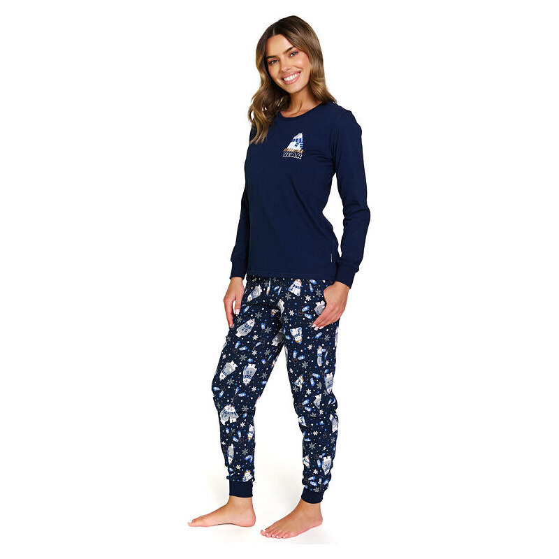 DN Nightwear Dámské pyžamo Mama Bear tmavě modré 109038762