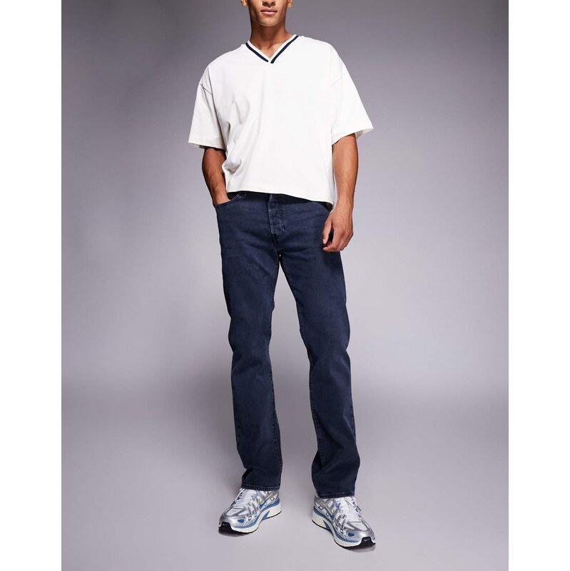 Levis 501 Original straight jeans in blue black wash-Navy