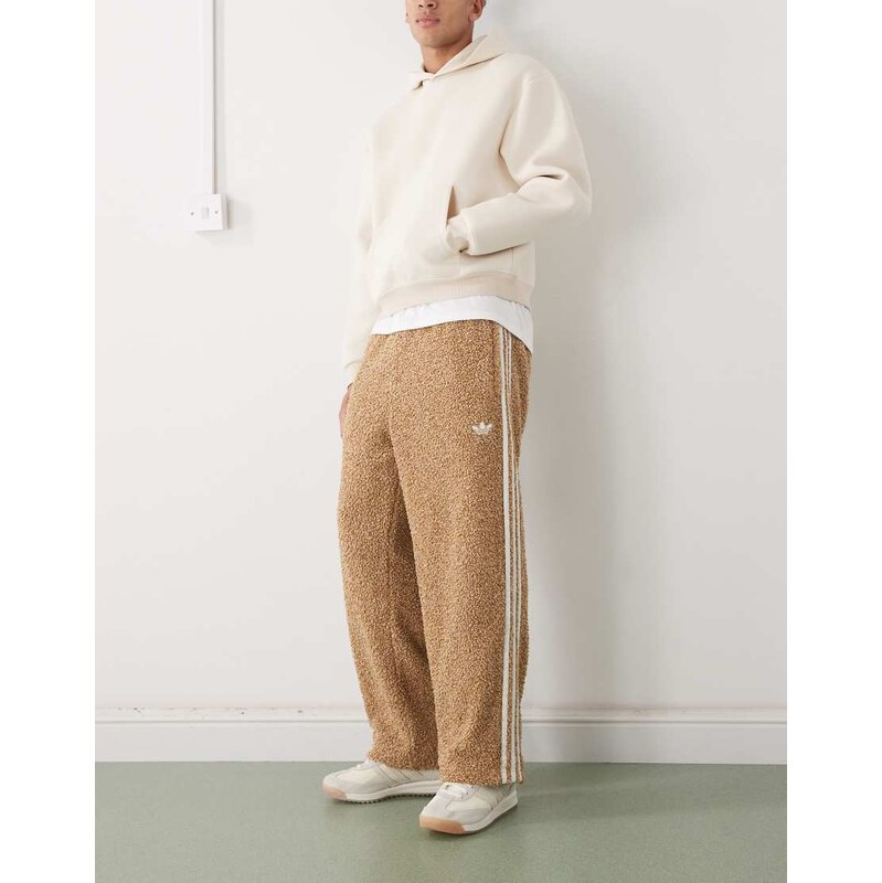 adidas Originals Boucle Firebird track pants in brown