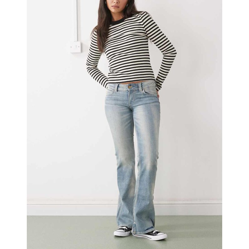 Cheap Monday Booty Bei stretch low rise bootcut jeans in cloudy blue 109040006