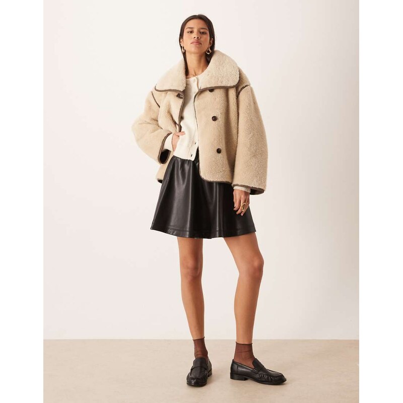 Gina Tricot mini PU skirt in black 109040065