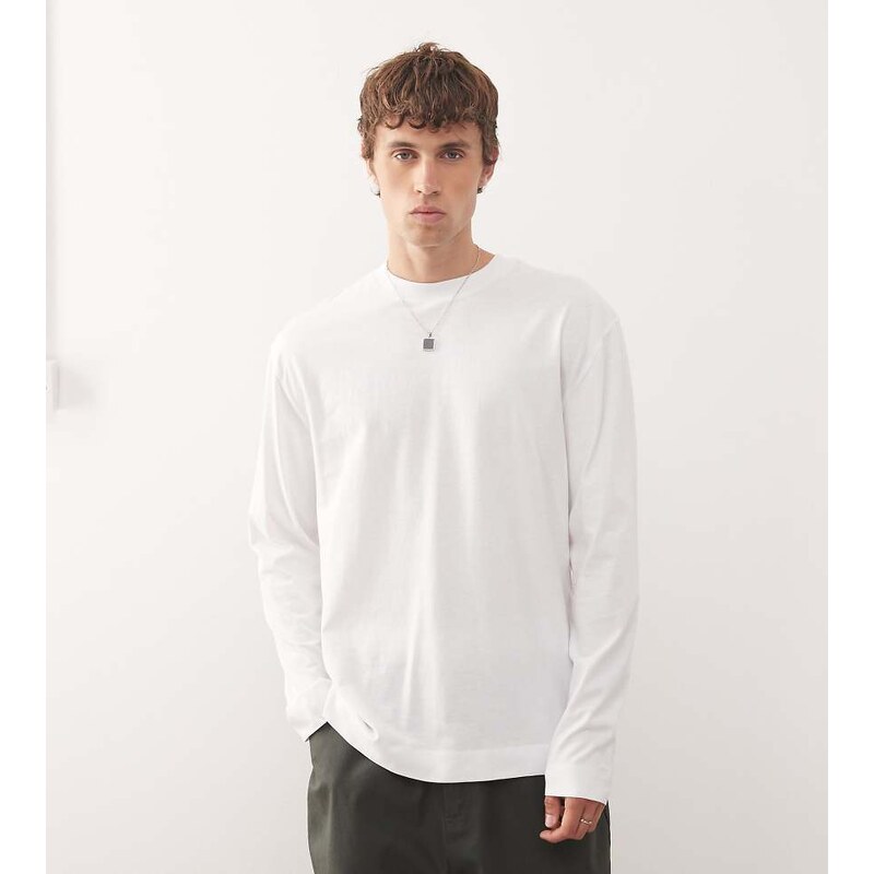 COLLUSION Long sleeve t-shirt in white