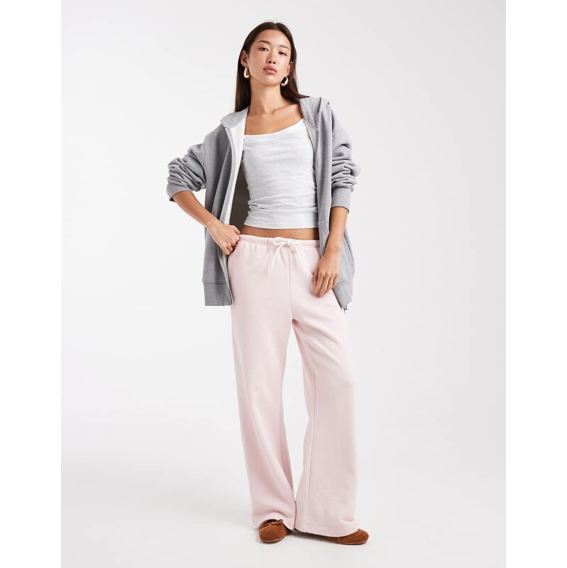 Cotton On classic fleece wide leg sweatpant in soft pink