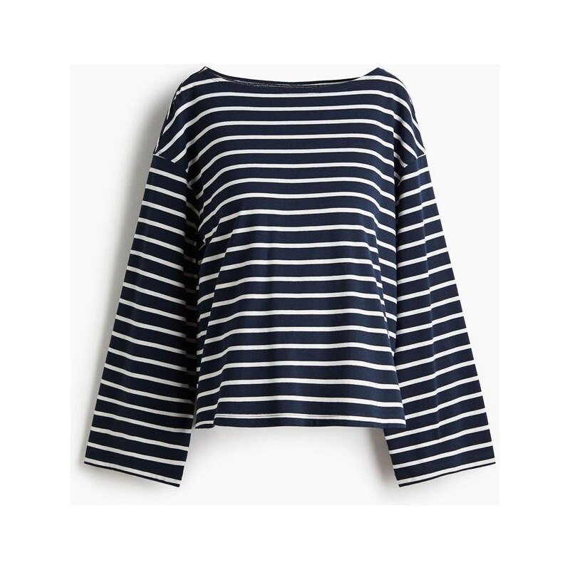 H&M - MAMA Žerzejový top Before & After - Námořnická Modř