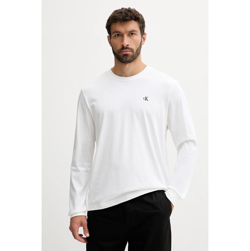Calvin Klein Jeans tričko s dlouhým rukávem pánské bavlněné