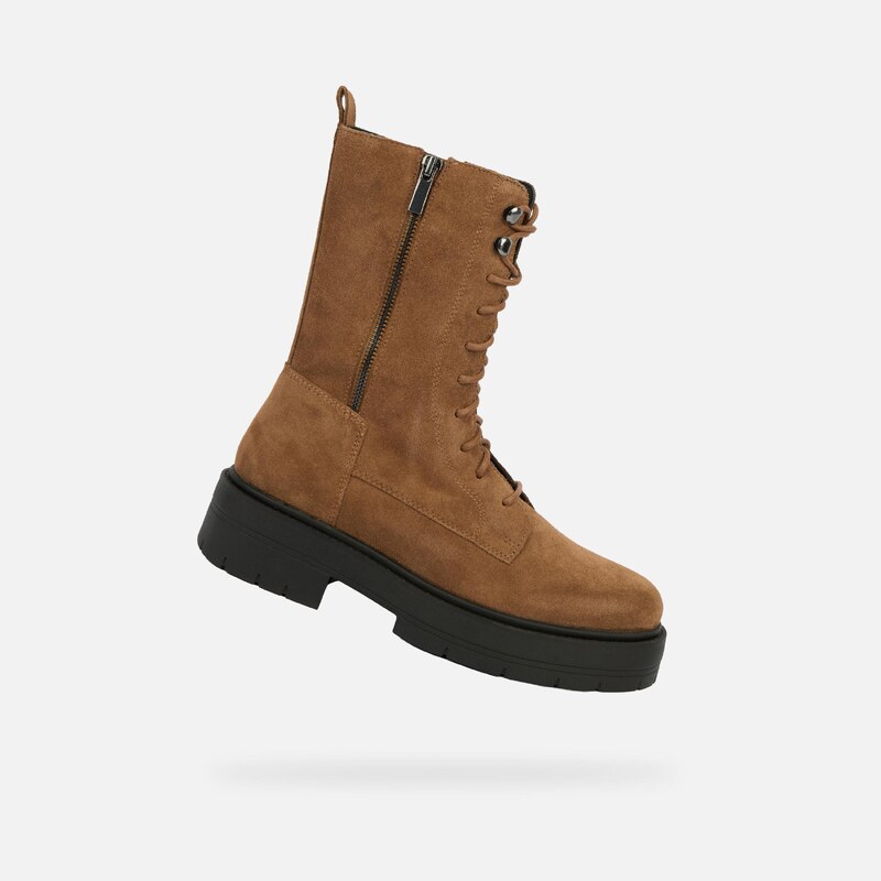 Hnědá dámská kotníková obuv Geox Spherica EC7 - Dámské 108932690