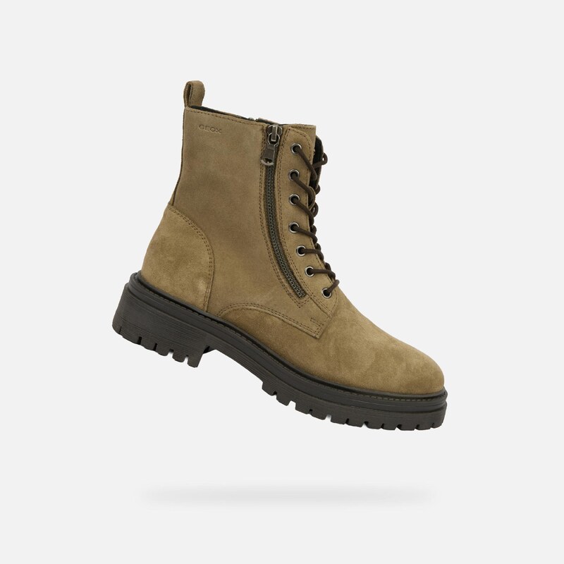 Khaki dámská kotníková obuv Geox Iridea - Dámské 108932699