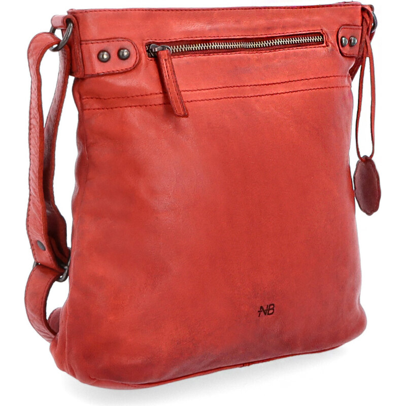 Kožená kabelka crossbody Noelia Bolger červená NB 2006 CV