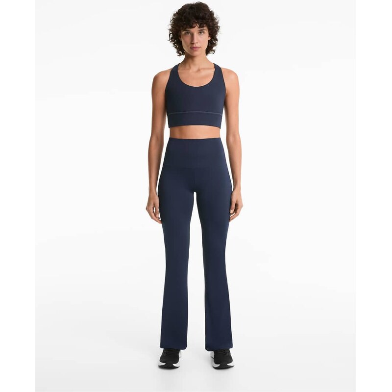 OYSHO High-rise comfortlux flare trousers in navy 109078341