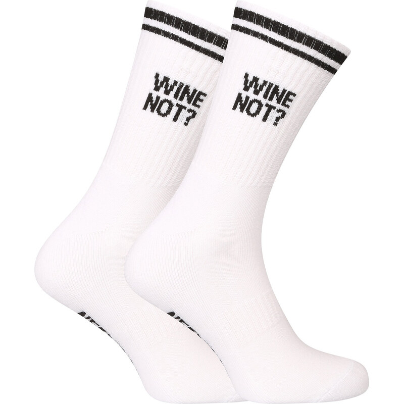 Ponožky Nedeto sportovní vysoké Wine not? bílé (1NOBT1)