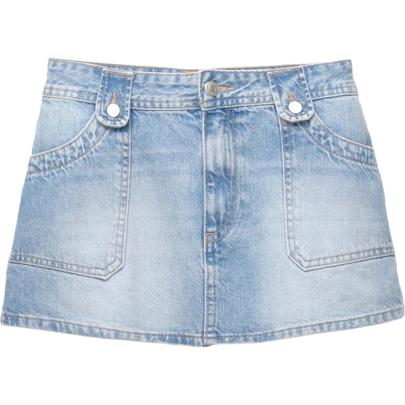 Pull&Bear Sukně W3 MINI FALDA CARPENTER modrá džínovina 109394560