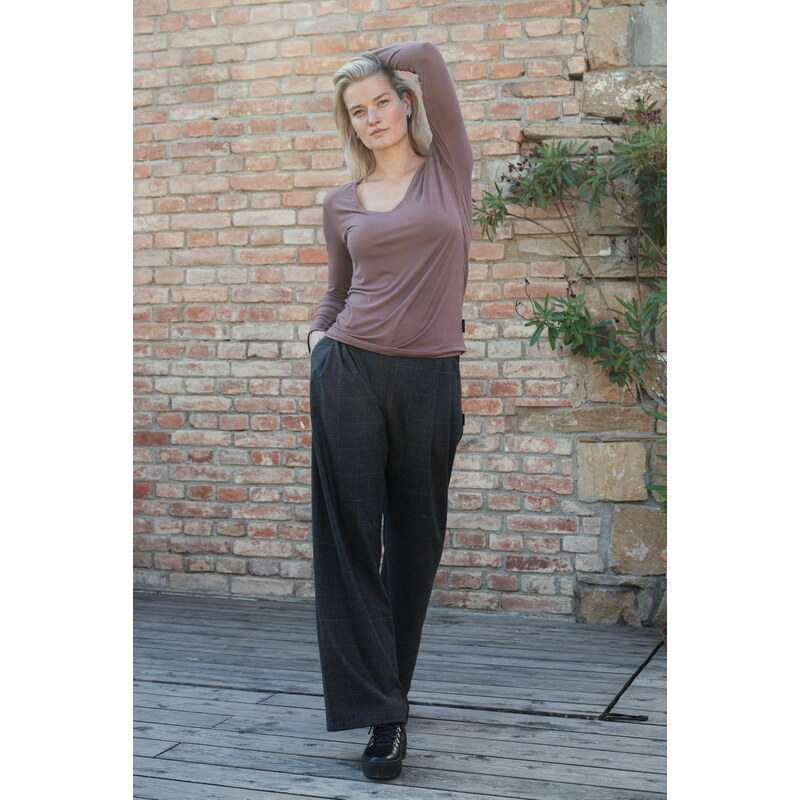 youngprimitive - Kalhoty a šortky Bela wool - black cubes 109093932