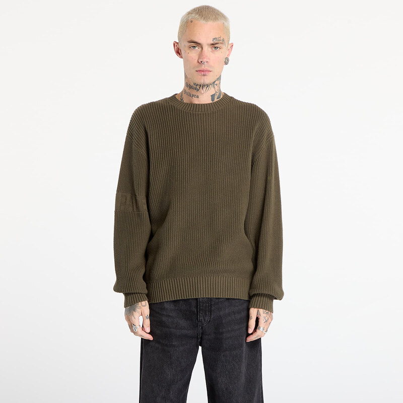 Svetr Daily Paper Band Knit Sweater UNISEX Rosin Green XL