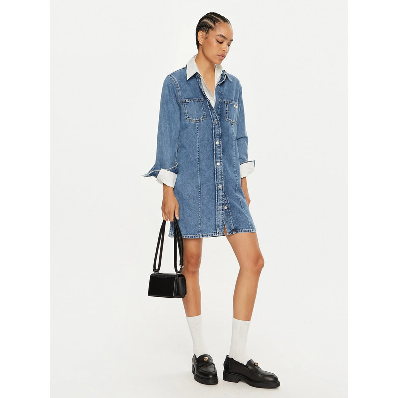 Calvin Klein dámské modré riflové šaty