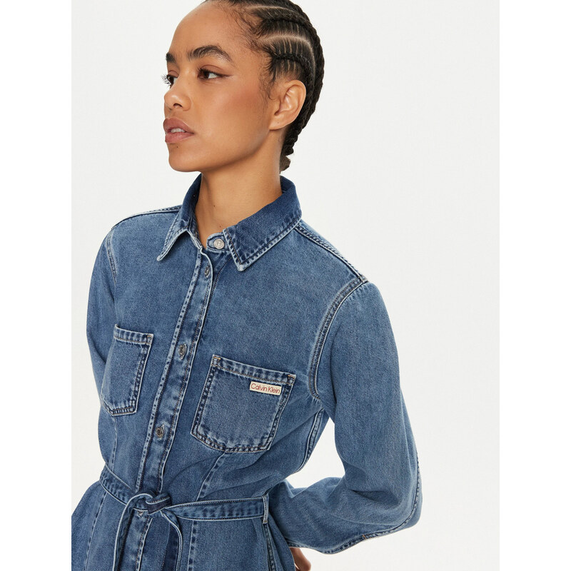 Calvin Klein dámské modré riflové šaty