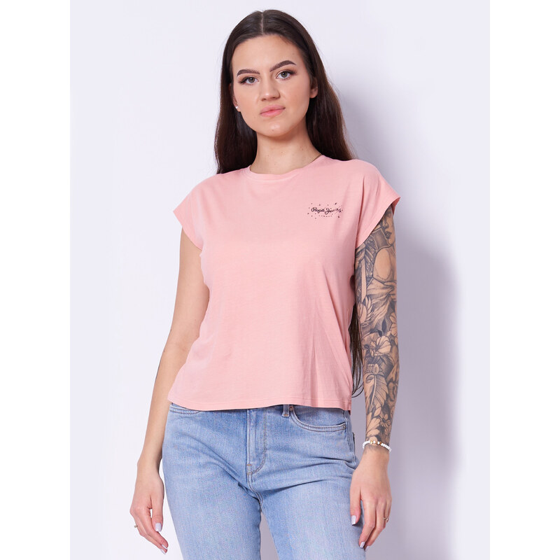 Pepe Jeans dámské meruňkové tričko Lorena