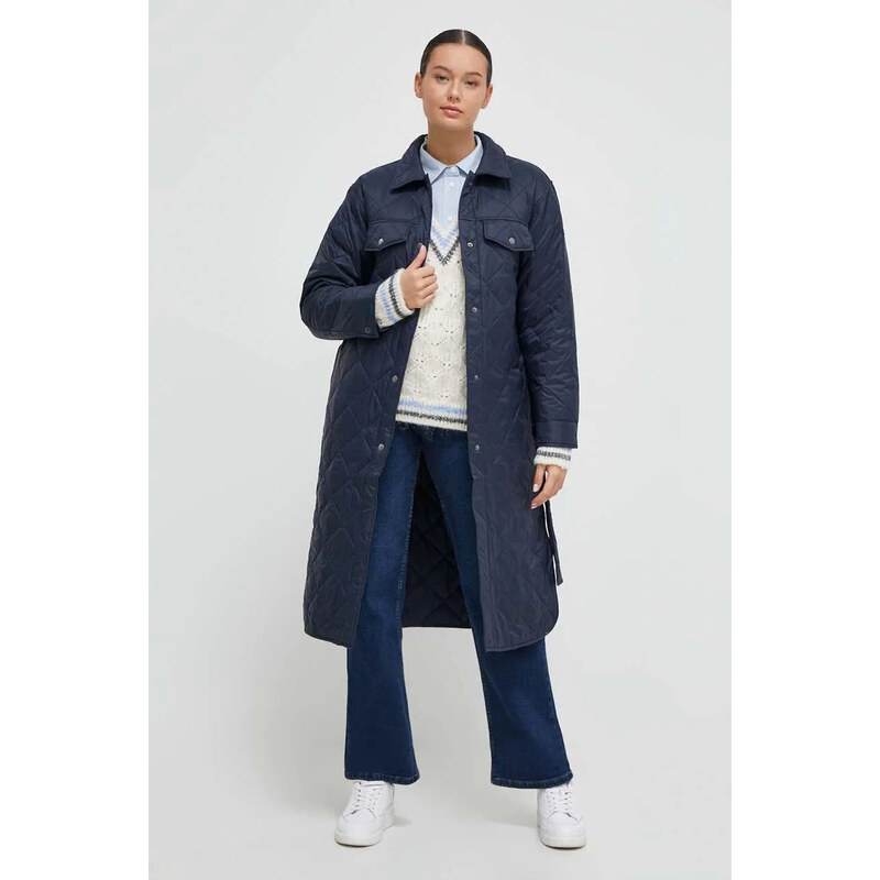 Pepe Jeans dámská prošívaná modrá bunda NASH