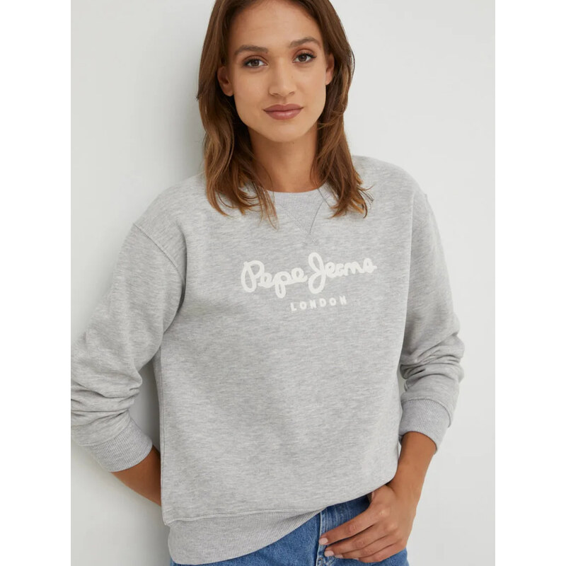 Pepe Jeans dámská světle šedá mikina